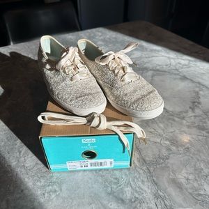 Kate Spade Keds Cream Champion Glitter Celebration Lace Up